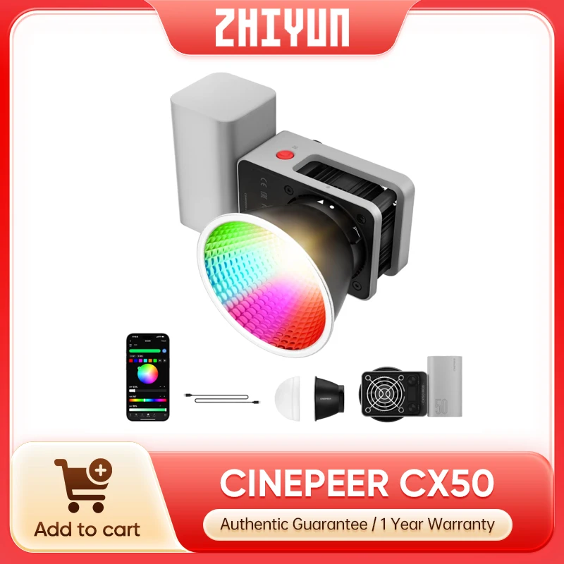 Photography Lighting App - Luz de vídeo Zhiyun CINEPEER CX50