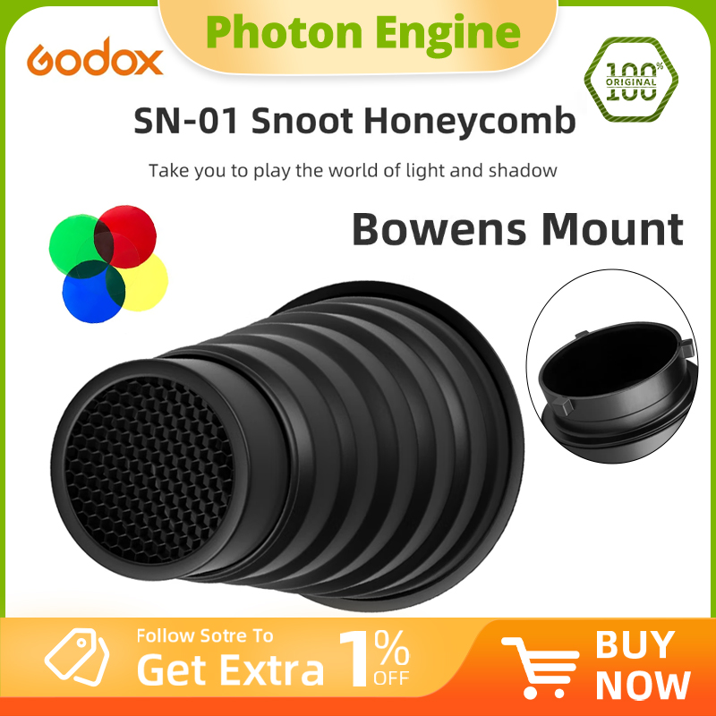 Photography Lighting Types - GODOX SN-01 Bowens Snoot Grande para
