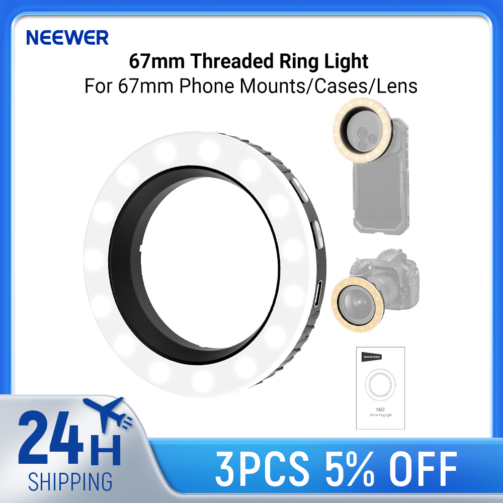 Photography Lighting Tent - Anel de Luz LED Bicolor Recarregável