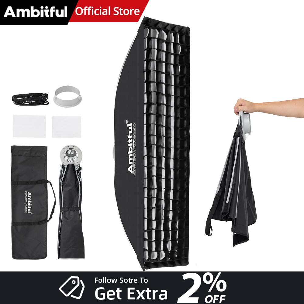 Photography Lighting Setup - AMBITFUL Q7-II 30*120cm Softbox Retangular com