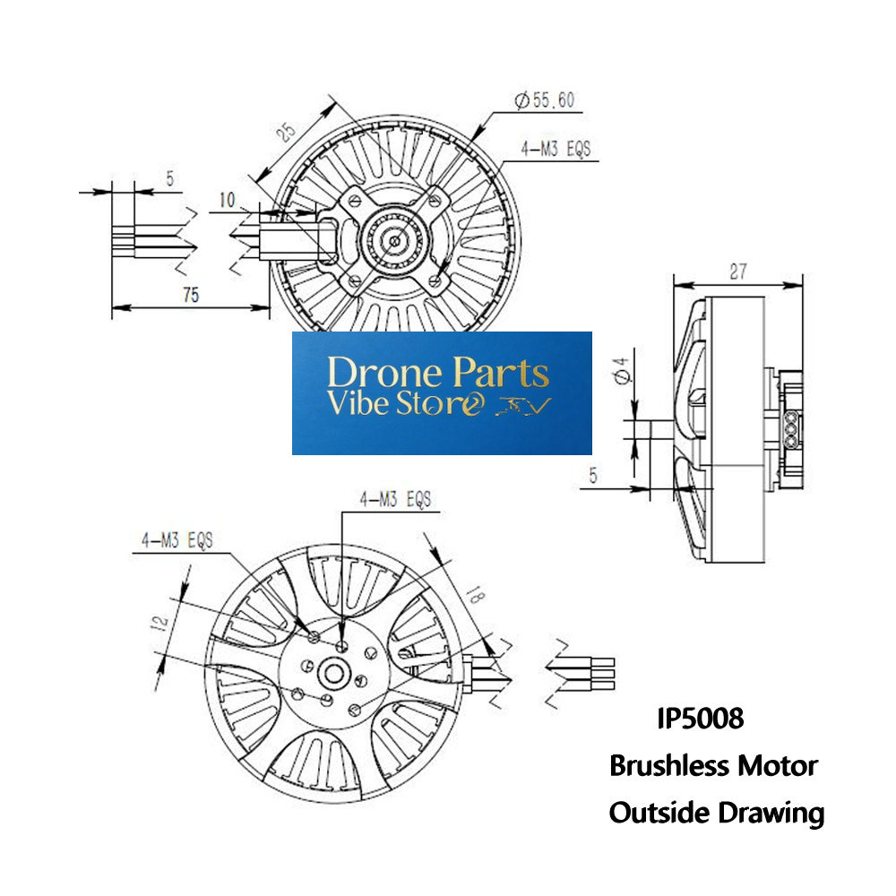 Photography Lighting Composition - Motor Brushless DParts1IP5008 KV370 para Drones