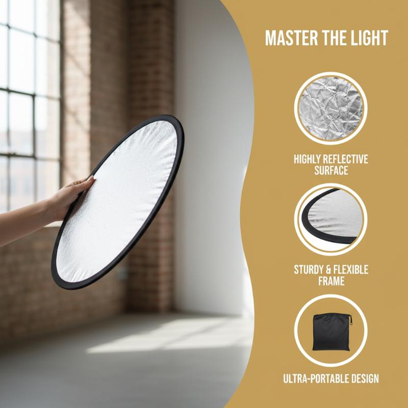 Photography Lighting Reflector - Refletor Fotográfico Redondo 5 em 1,