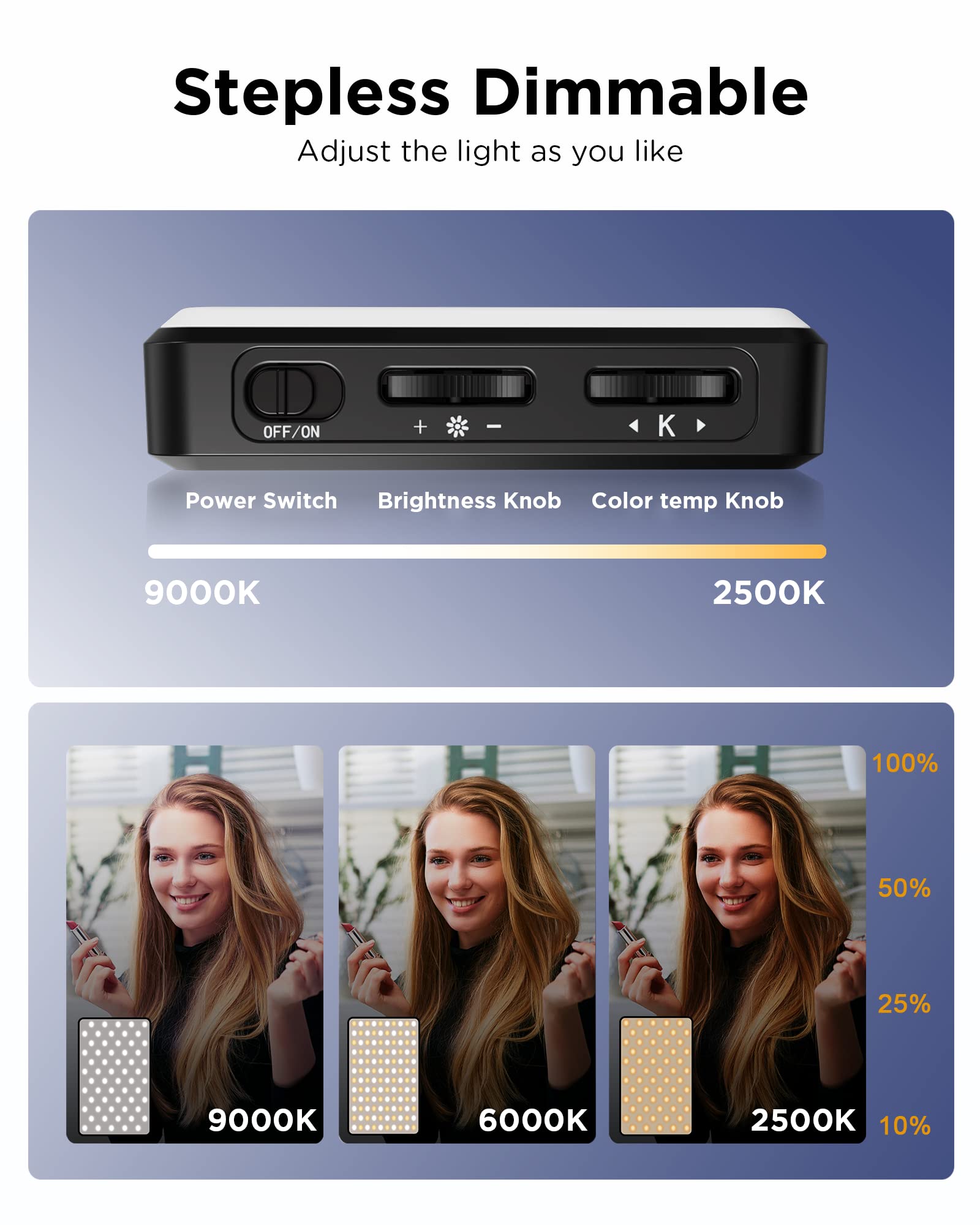 Luz led para selfie, 3000mah,  - Photography Lighting Tent avaliação e preço