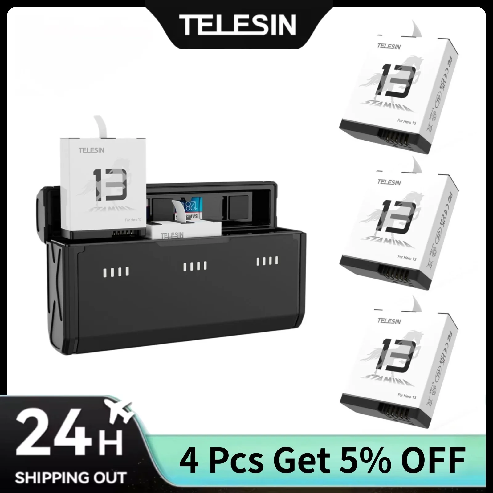 Telesin caixa de carregamento  - Gopro Action Camera Hero 13 Black avaliação e preço