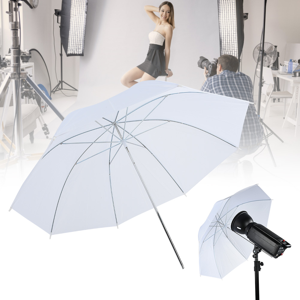 Guarda-chuva translúcido branc - Photography Lighting Flash avaliação e preço