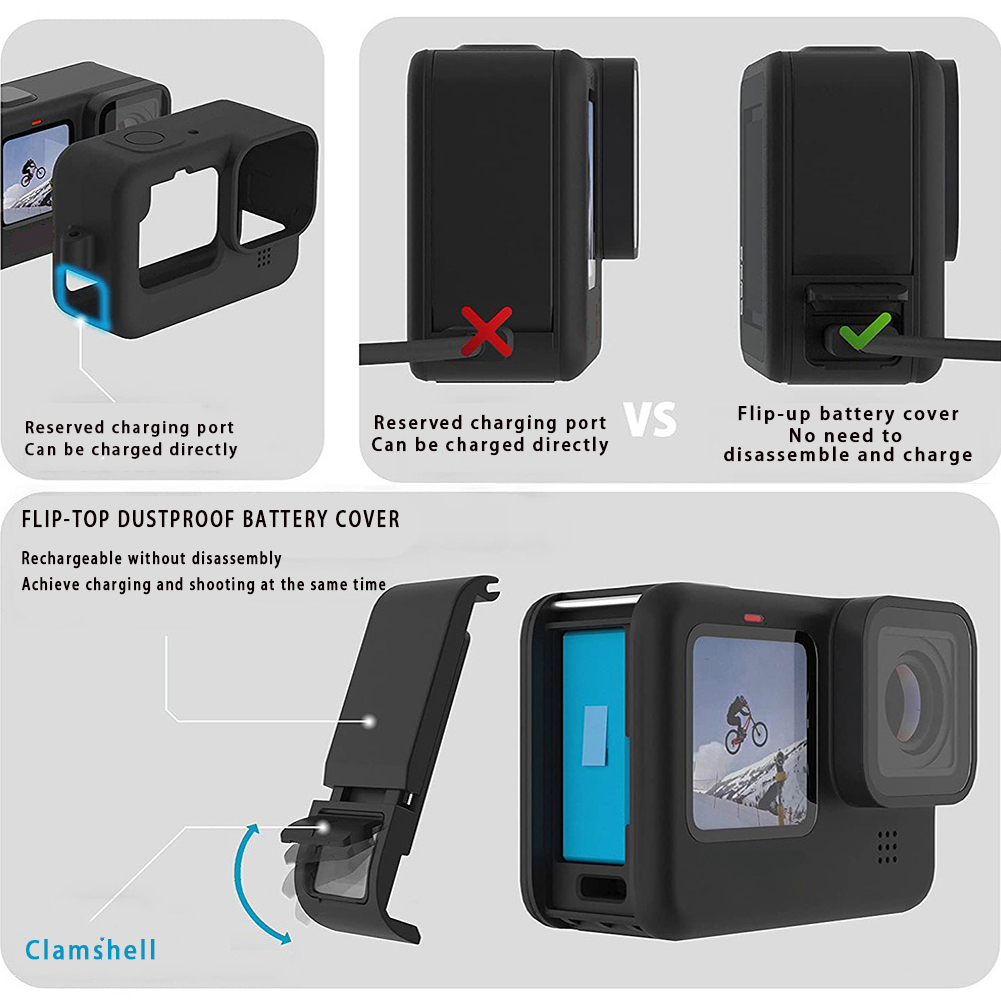 Capa de silicone para gopro he - Gopro Action Camera Hero 13 Black avaliação e preço