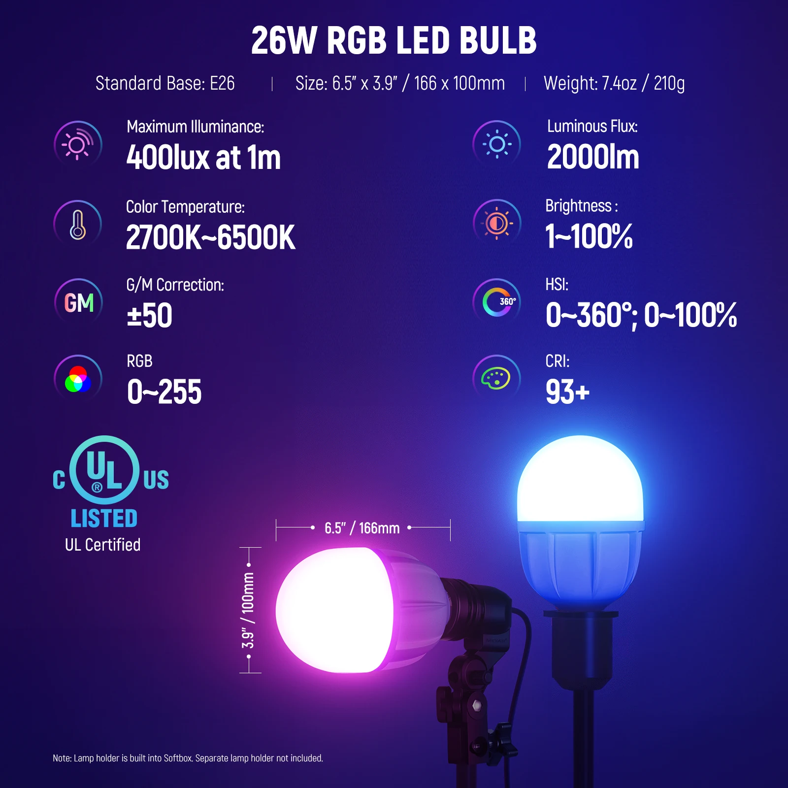 Kit de Iluminação Softbox RGB  - Photography Lighting App avaliação e preço