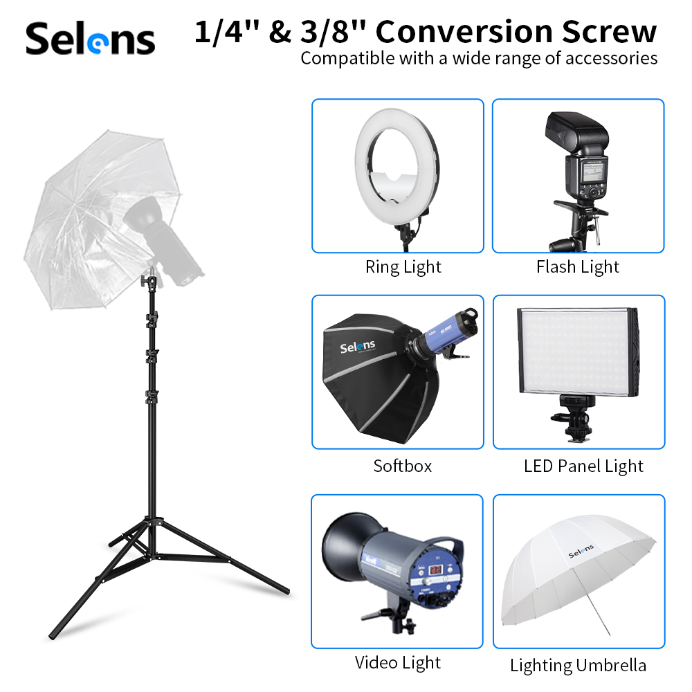 Tripé de Iluminação Selens 2.2 - Photography Lighting Flash avaliação e preço