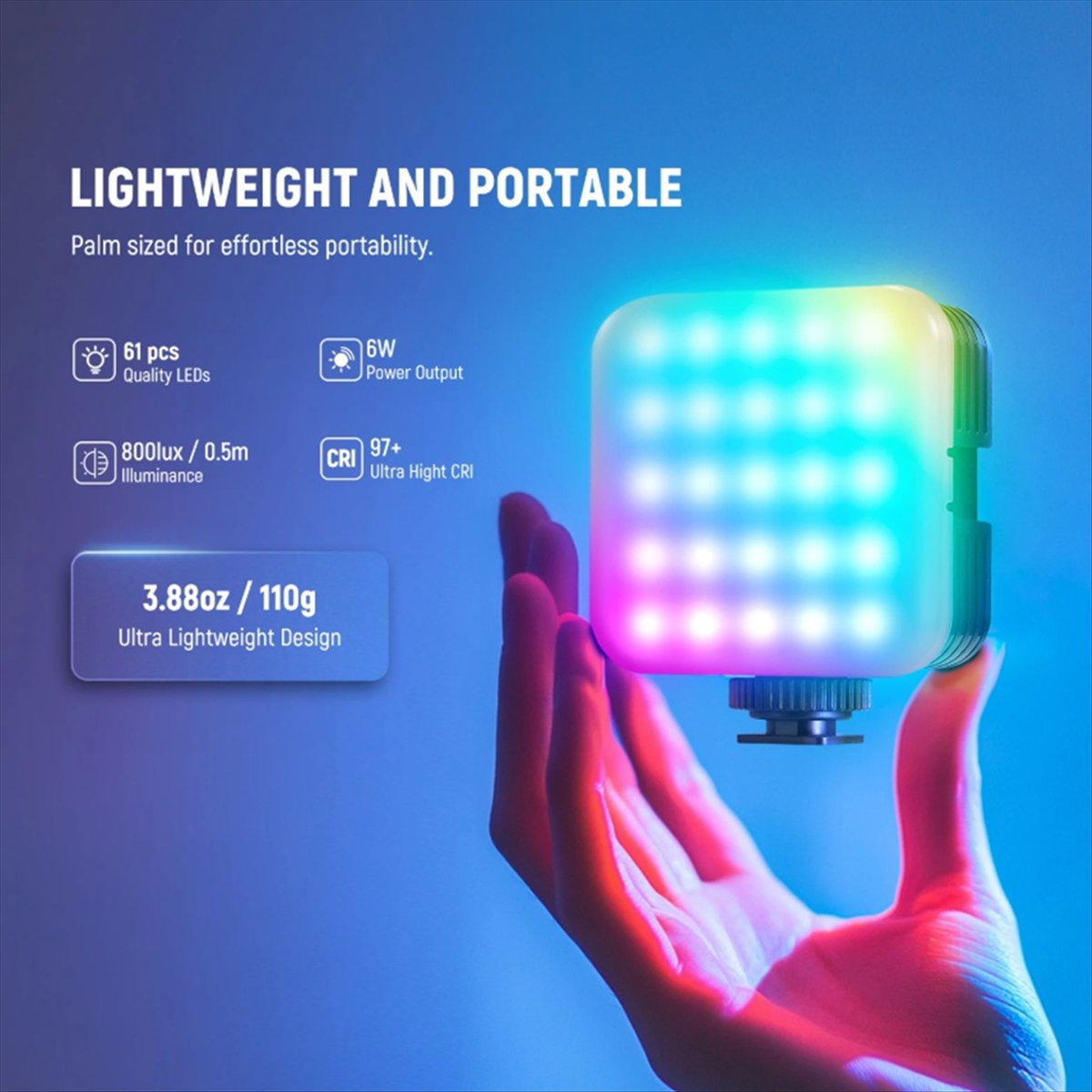 Luz de vídeo rgb magnética sup - Photography Lighting App avaliação e preço