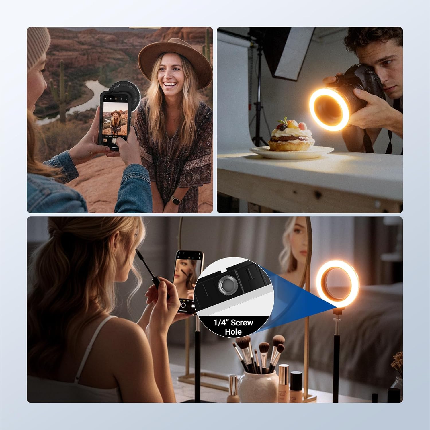 Anel de Luz LED Bicolor Recarr - Photography Lighting Tent avaliação e preço