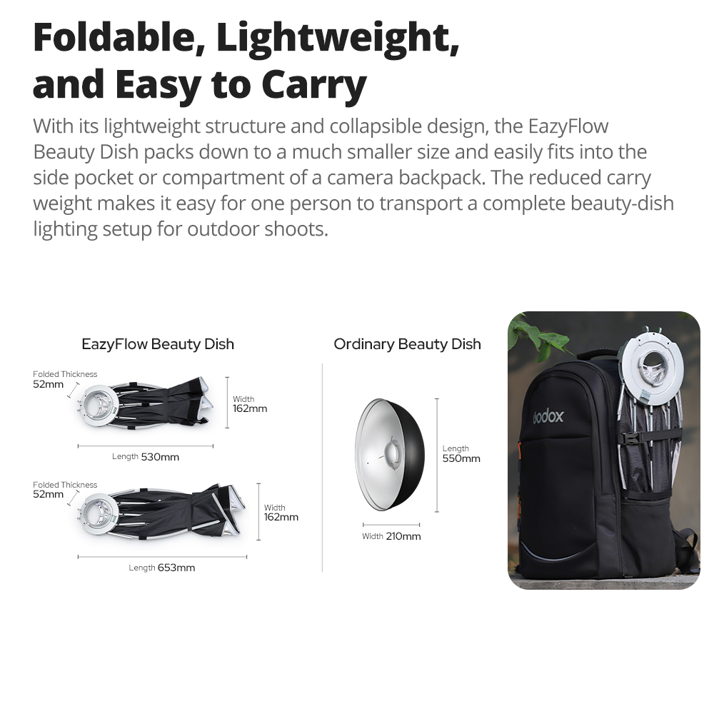 Novo Godox EazyFlow Beauty Dis - Photography Lighting Flash avaliação e preço