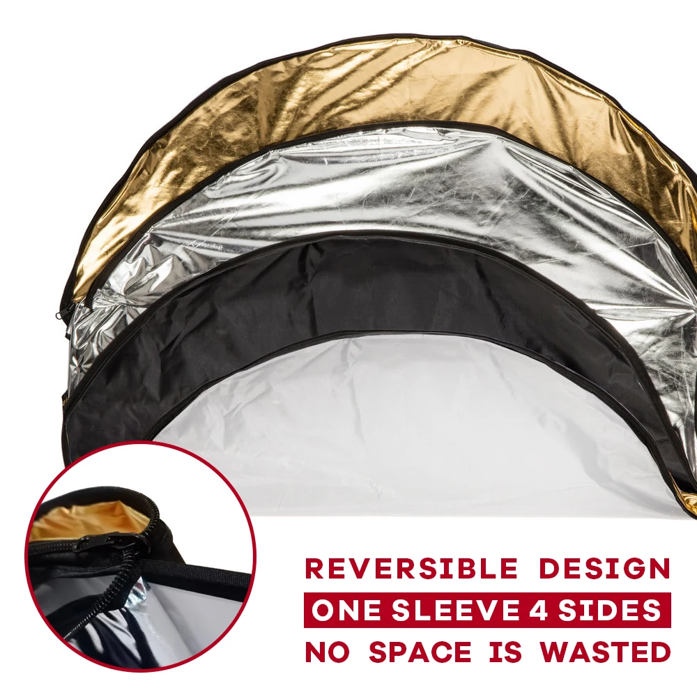 60/80/110cm 5 em 1 disco refle - Photography Lighting Reflector avaliação e preço